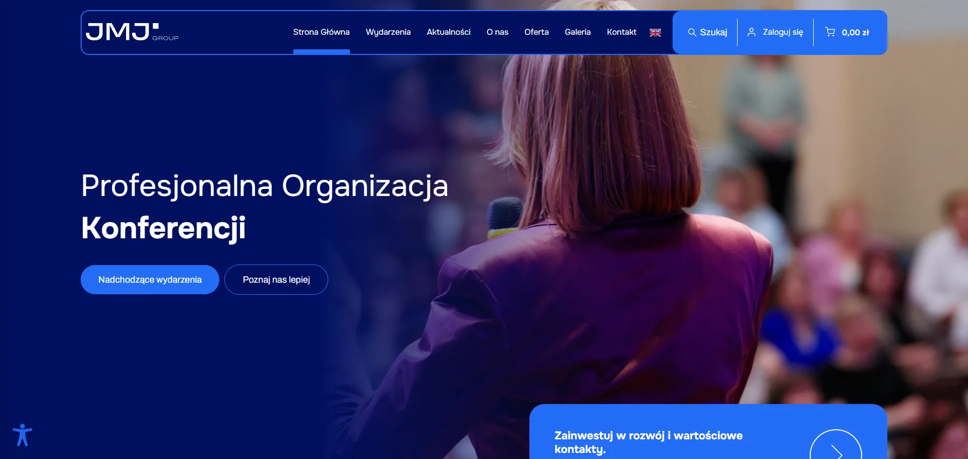 JMJ Konferencje — system rezerwacji - zrzut ekranu